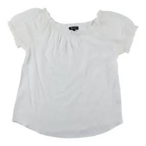 lily morgan Women's Tropical Eyelet Sleeve Blouse