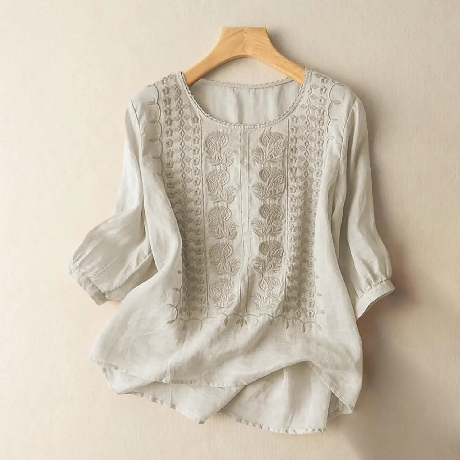 Linen Shirts for Women Summer Trendy Boho Vacation Casual Going Out Tops 2025 Breathable Plus Size Lightweight Blouses