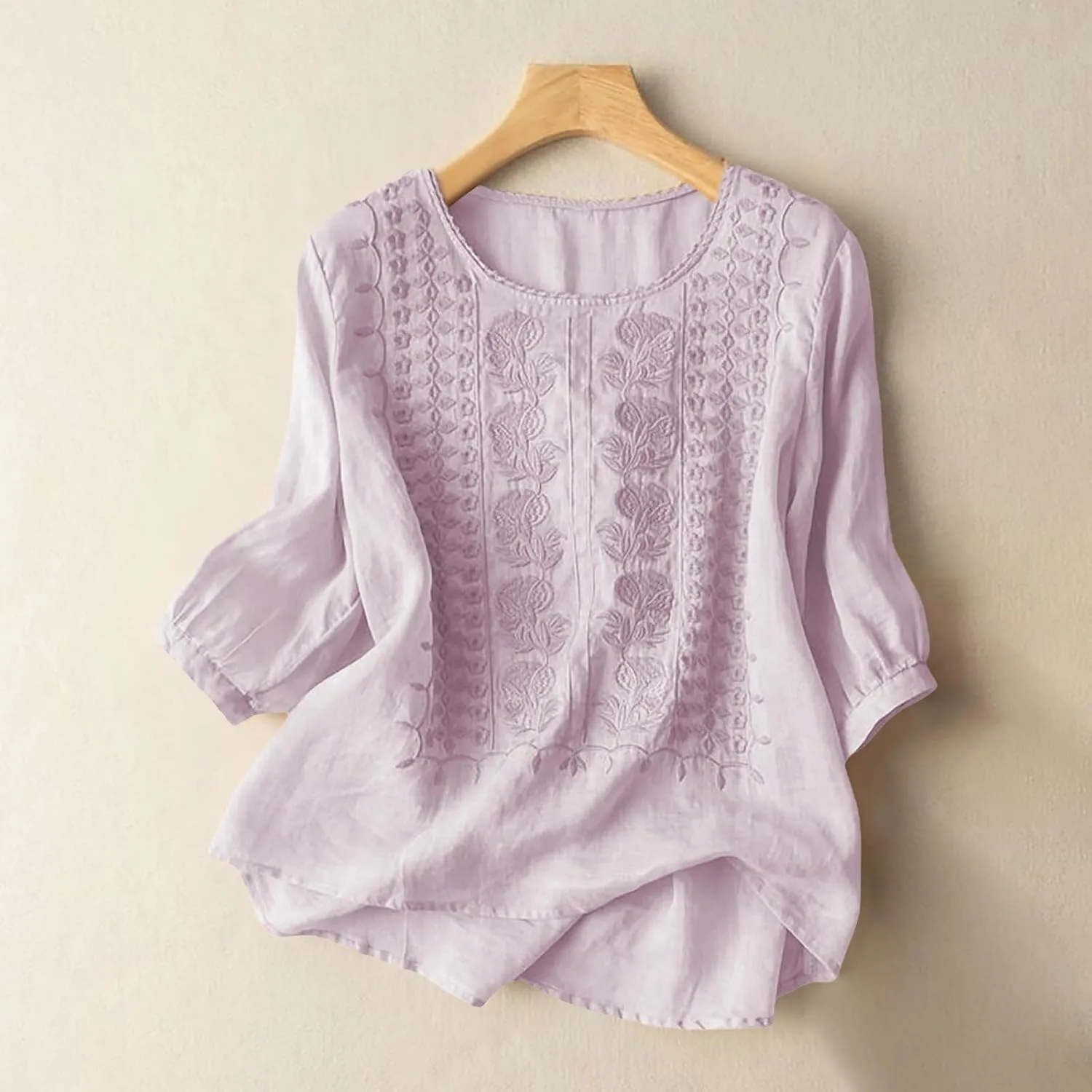 Linen Shirts for Women Summer Trendy Boho Vacation Casual Going Out Tops 2025 Breathable Plus Size Lightweight Blouses