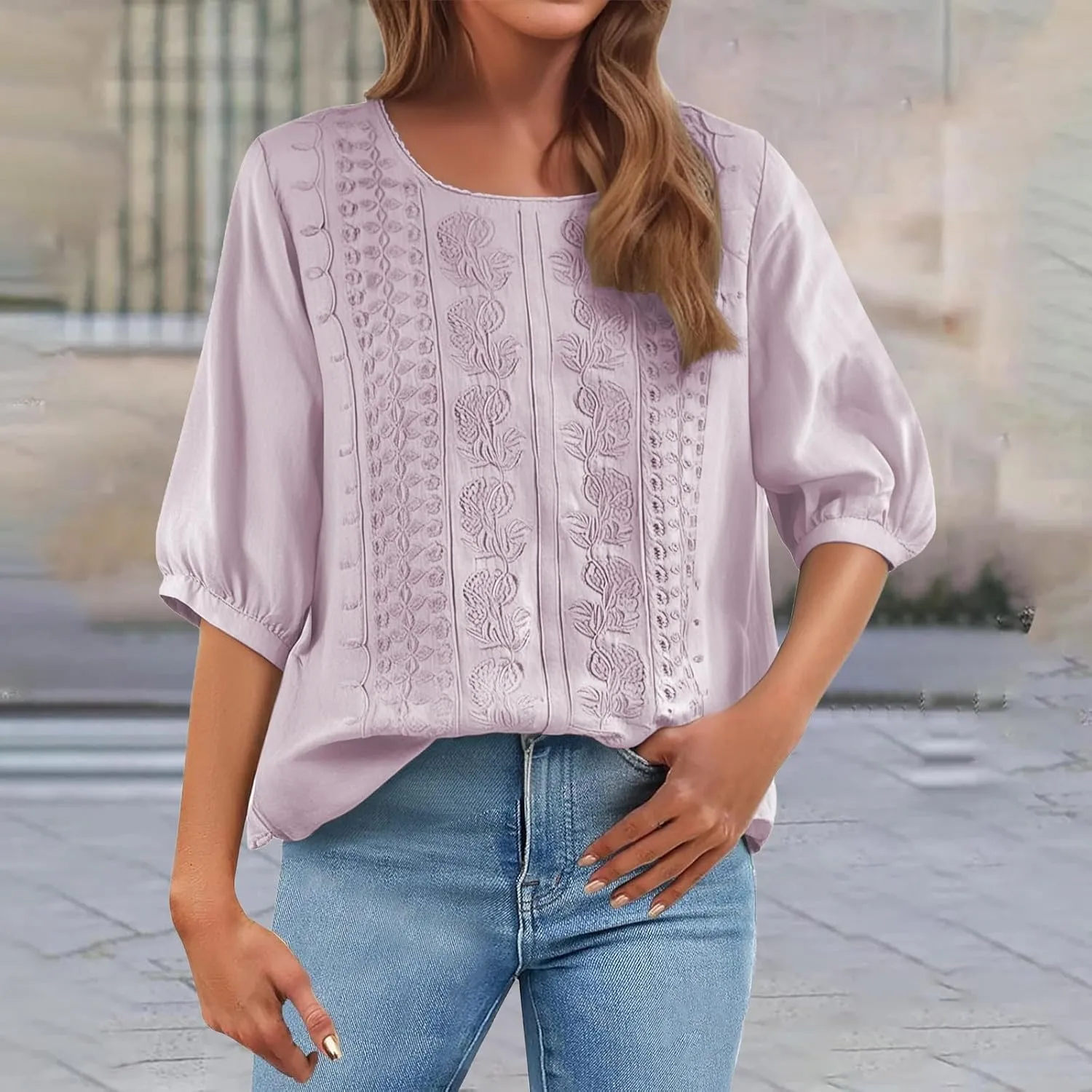 Linen Shirts for Women Summer Trendy Boho Vacation Casual Going Out Tops 2025 Breathable Plus Size Lightweight Blouses