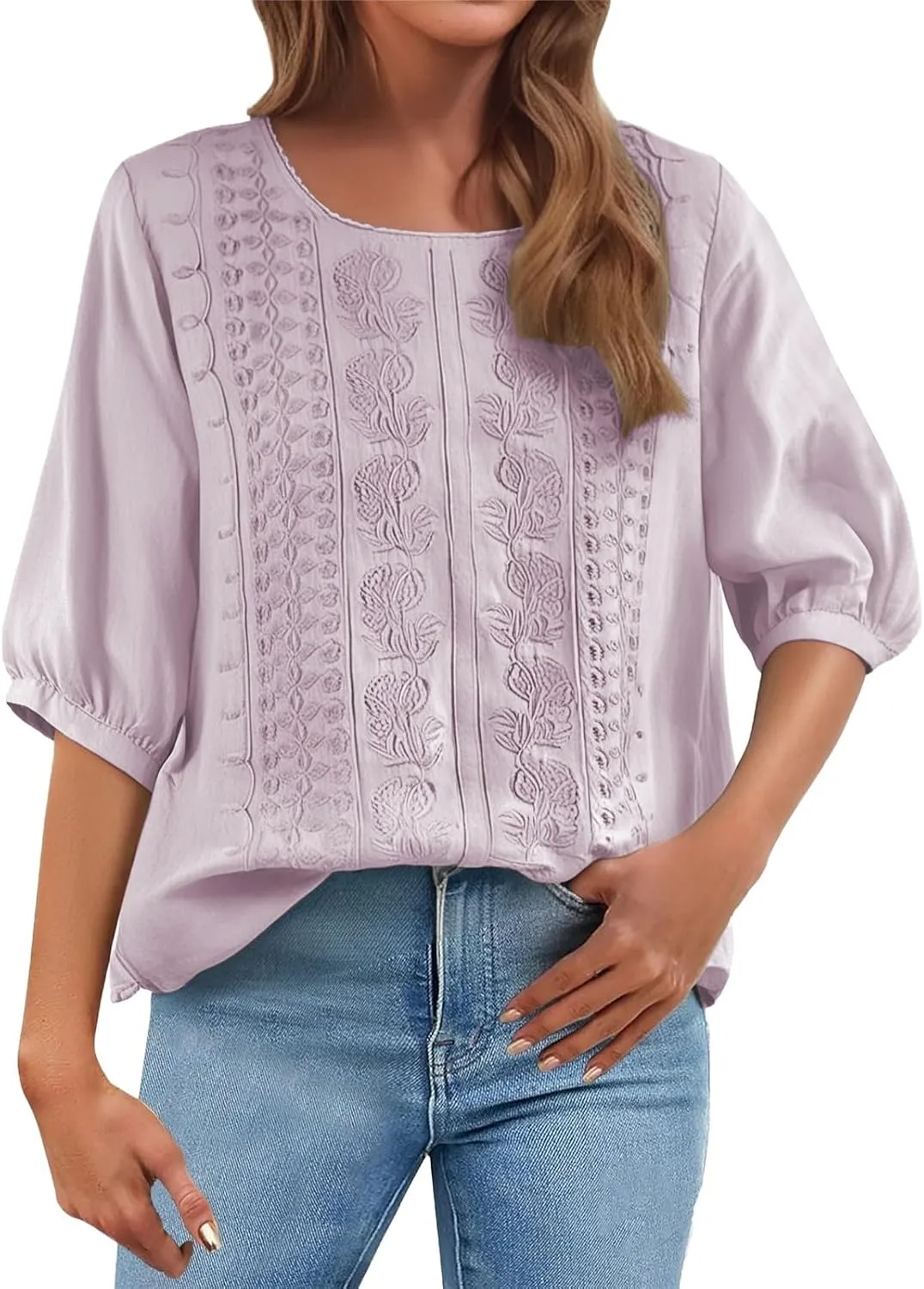 Linen Shirts for Women Summer Trendy Boho Vacation Casual Going Out Tops 2025 Breathable Plus Size Lightweight Blouses