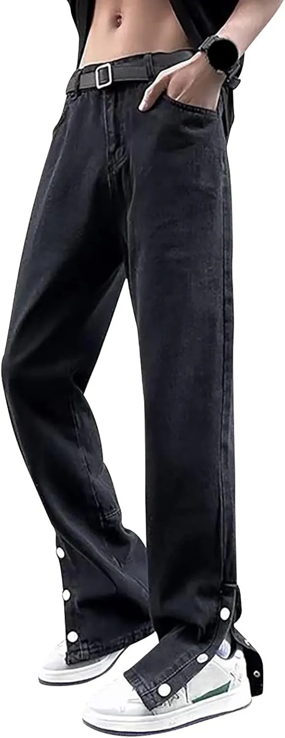 Men's Jeans Comfort Stretch Denim Straight Leg Relaxed Fit Jeans for Men House with
