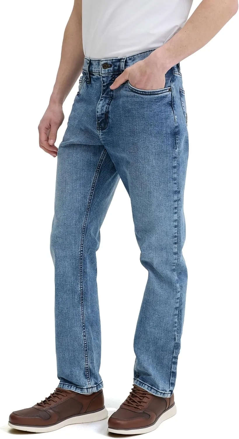 Mens Jeans Relaxed Fit  Straight Leg Stretch Jeans for Men  Ultimate Comfort Superflex Pants
