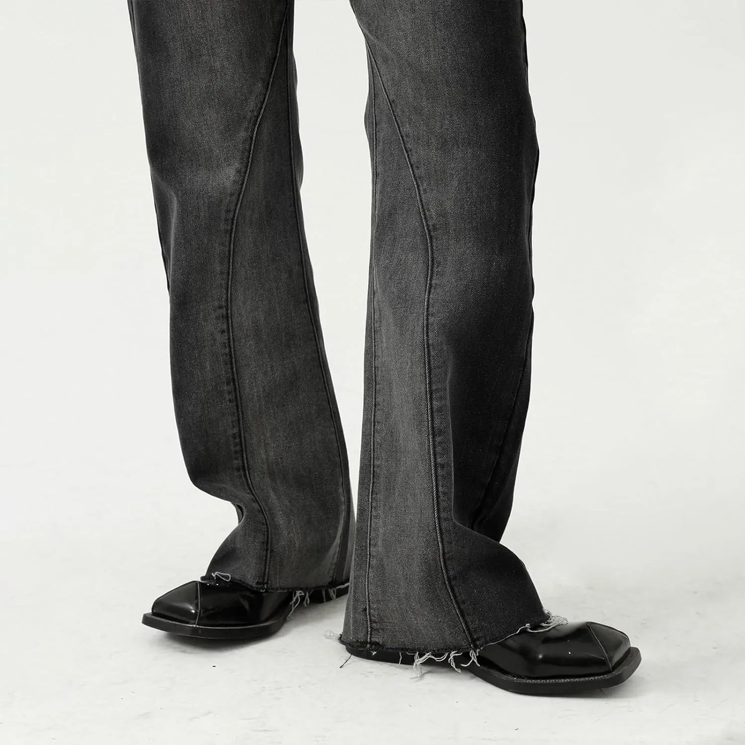 Men's Relaxed Fit Jeans Straight Leg Stretch Comfort Ninth Pants Denim Jeans for Men Outdoor