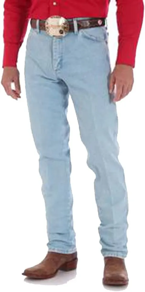 Men's Wrangler Gold Buckle Relaxed Fit Jeans 38" Inseam, BLEACH, 36