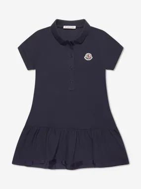 Moncler Enfant Girls Polo Dress in Navy