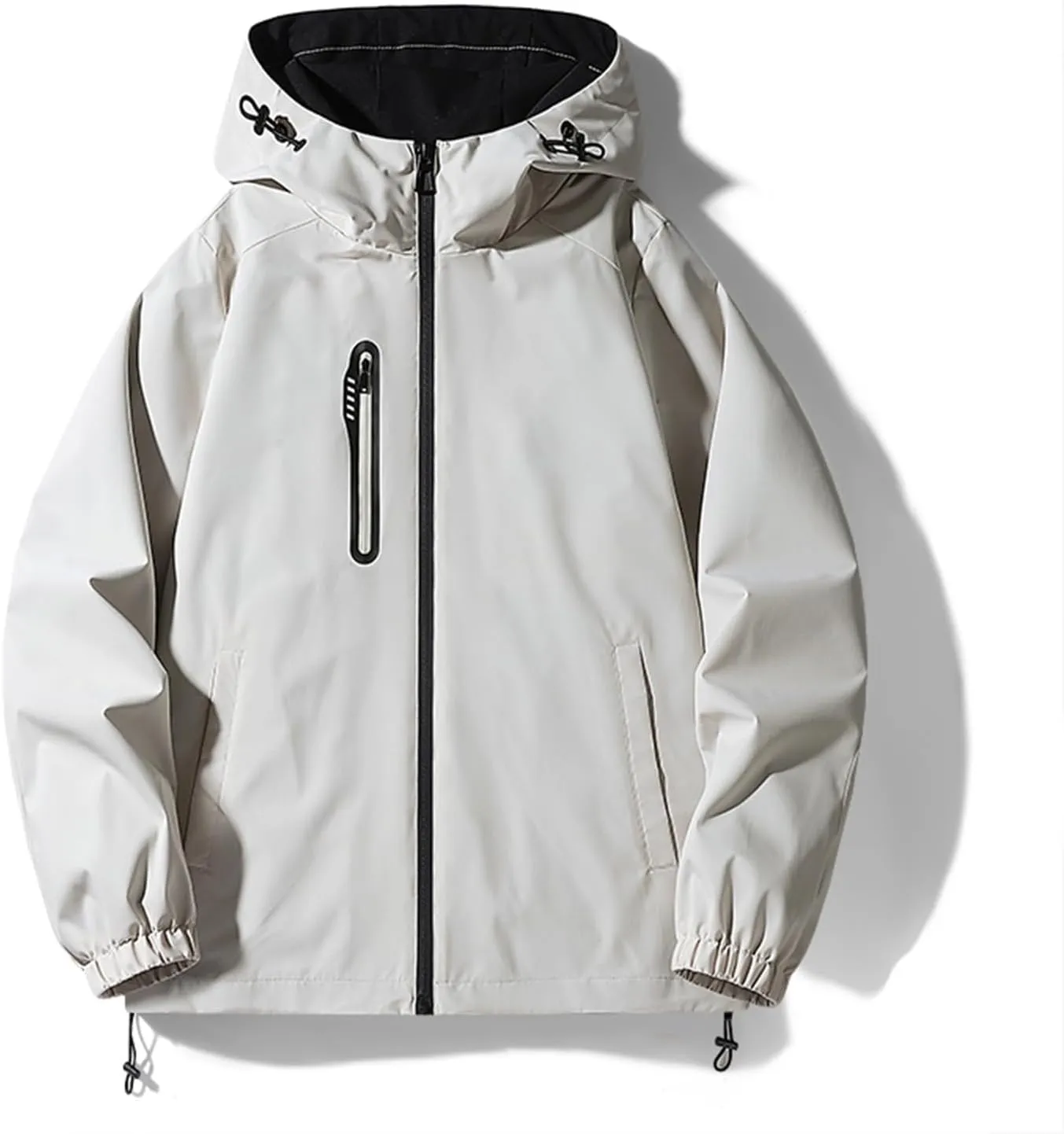 Muscularfit Men's Jacket Casual Windproof Bomber Jackets Full Zip Windbreaker Jacket Fall Outdoor Light Trendy Hooded Outwear