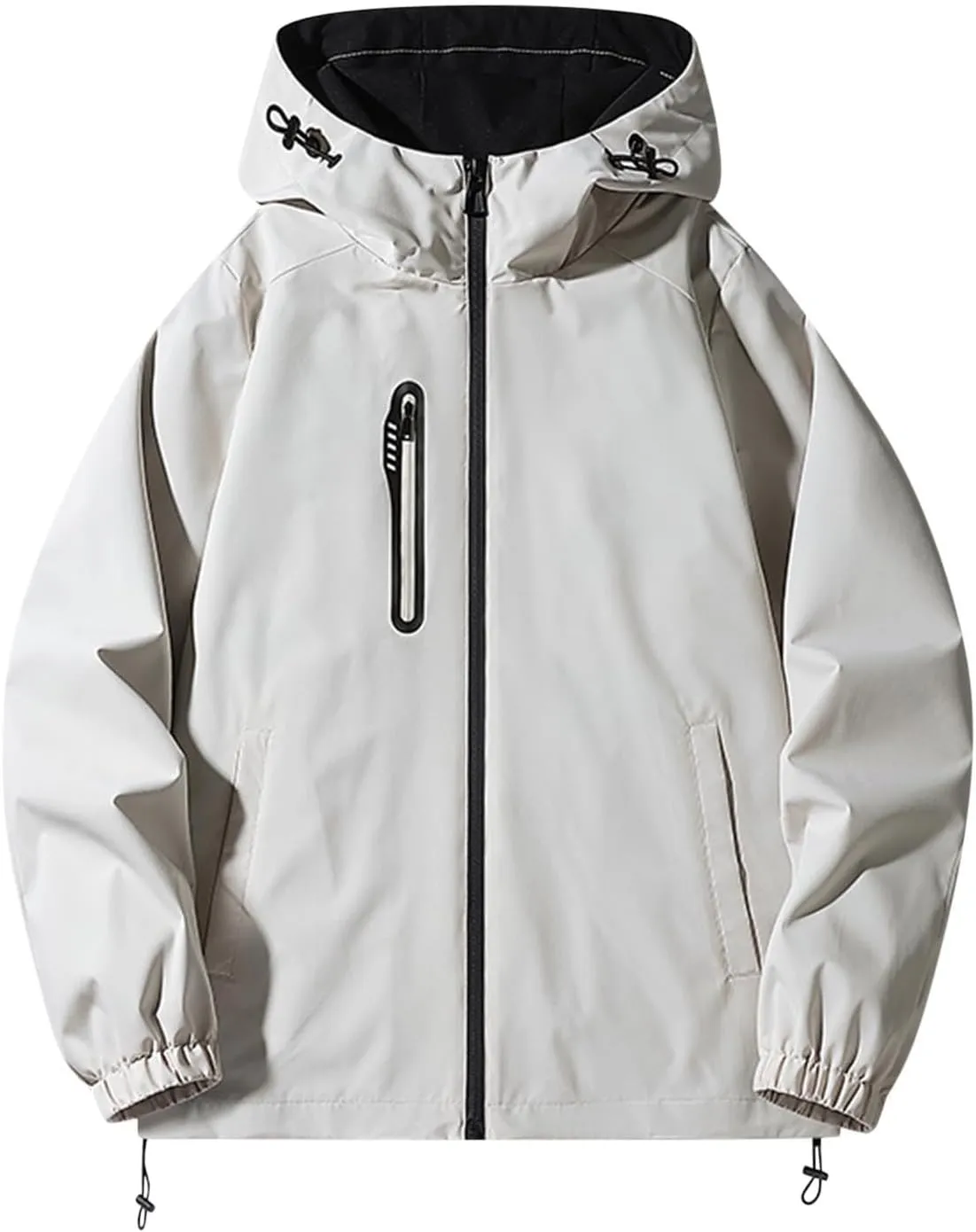 Muscularfit Men's Jacket Casual Windproof Bomber Jackets Full Zip Windbreaker Jacket Fall Outdoor Light Trendy Hooded Outwear