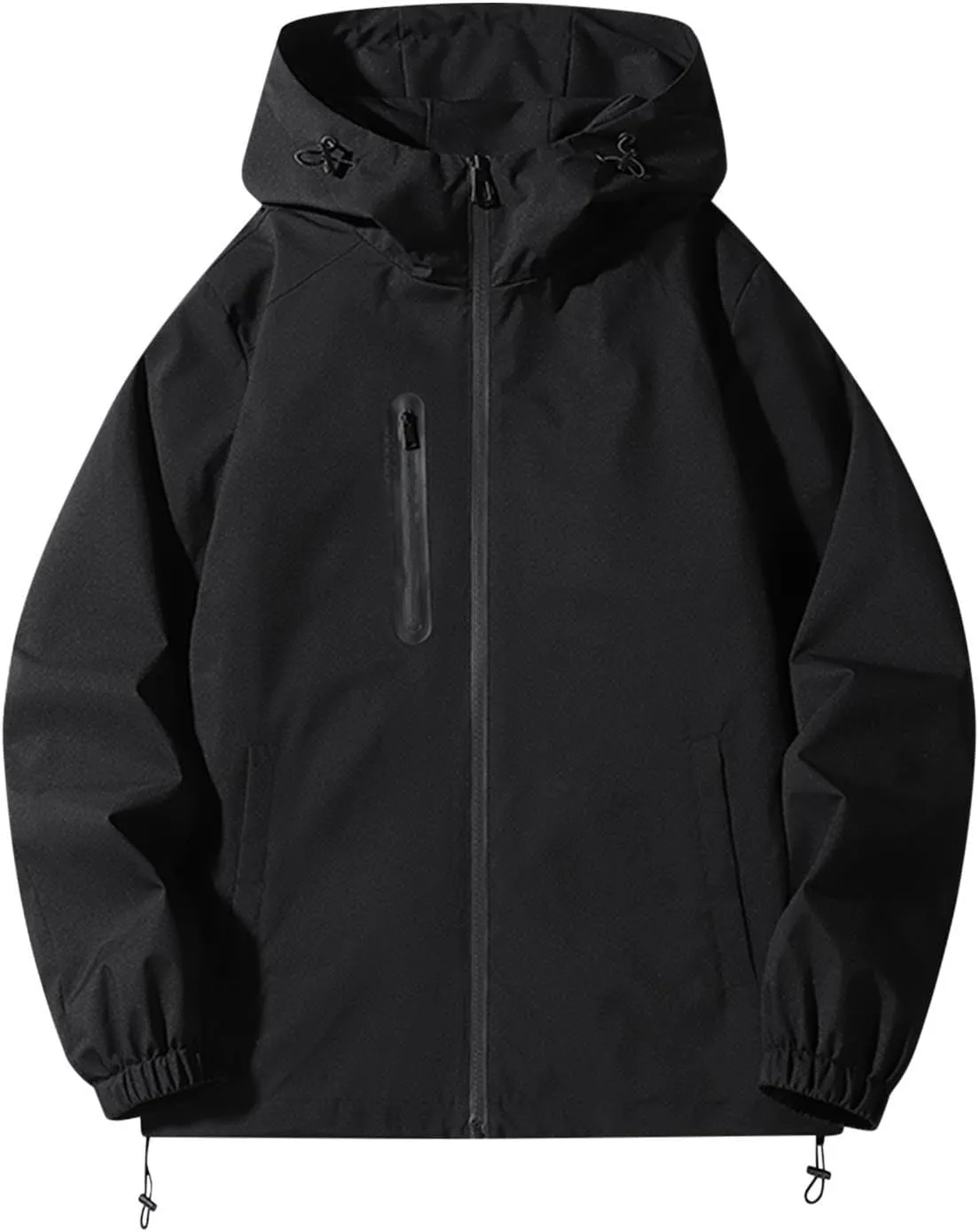 Muscularfit Men's Jacket Casual Windproof Bomber Jackets Full Zip Windbreaker Jacket Fall Outdoor Light Trendy Hooded Outwear