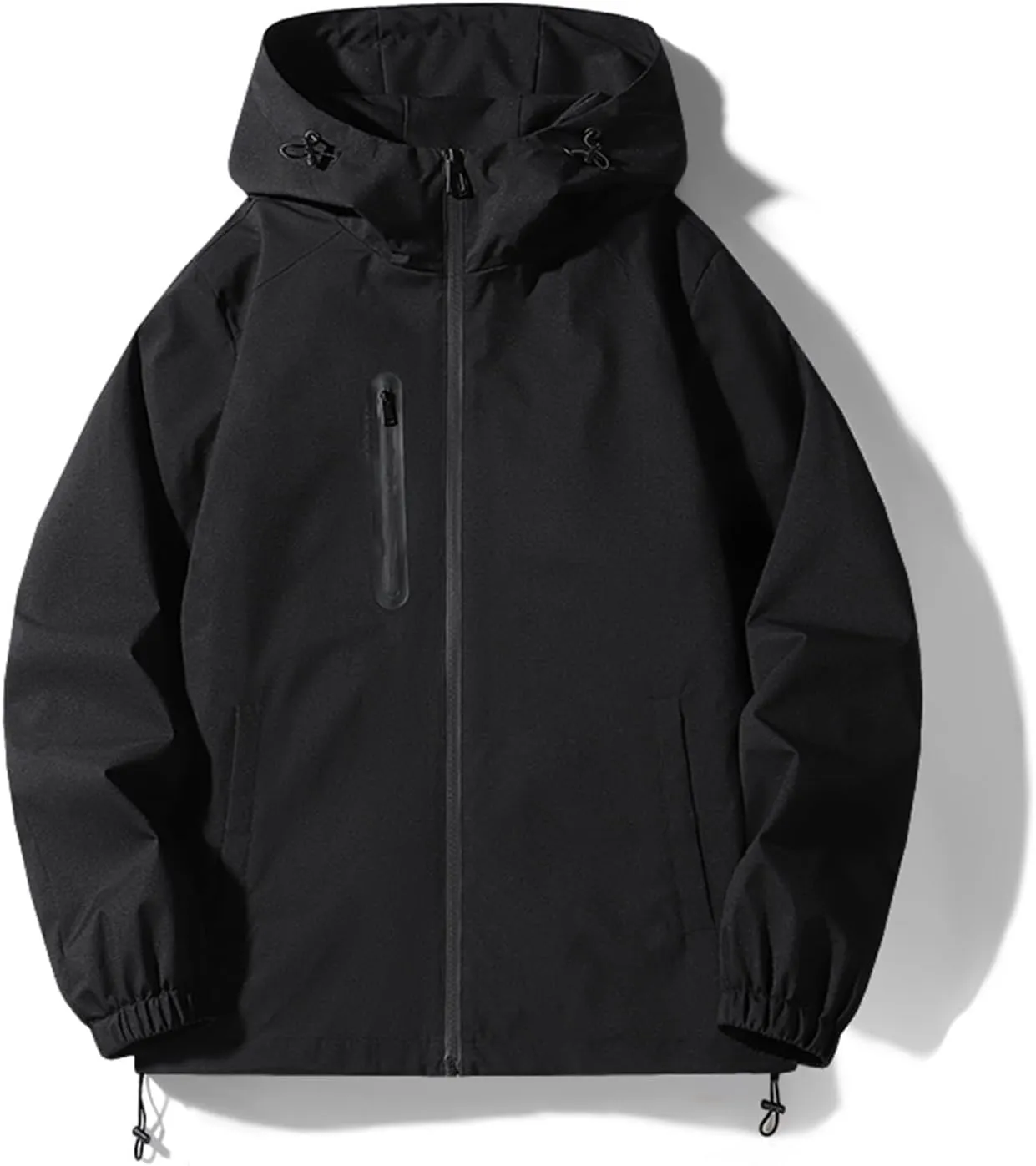 Muscularfit Men's Jacket Casual Windproof Bomber Jackets Full Zip Windbreaker Jacket Fall Outdoor Light Trendy Hooded Outwear