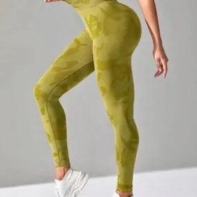 New Camo Leopard Seamless Leggings for Women Active Wear