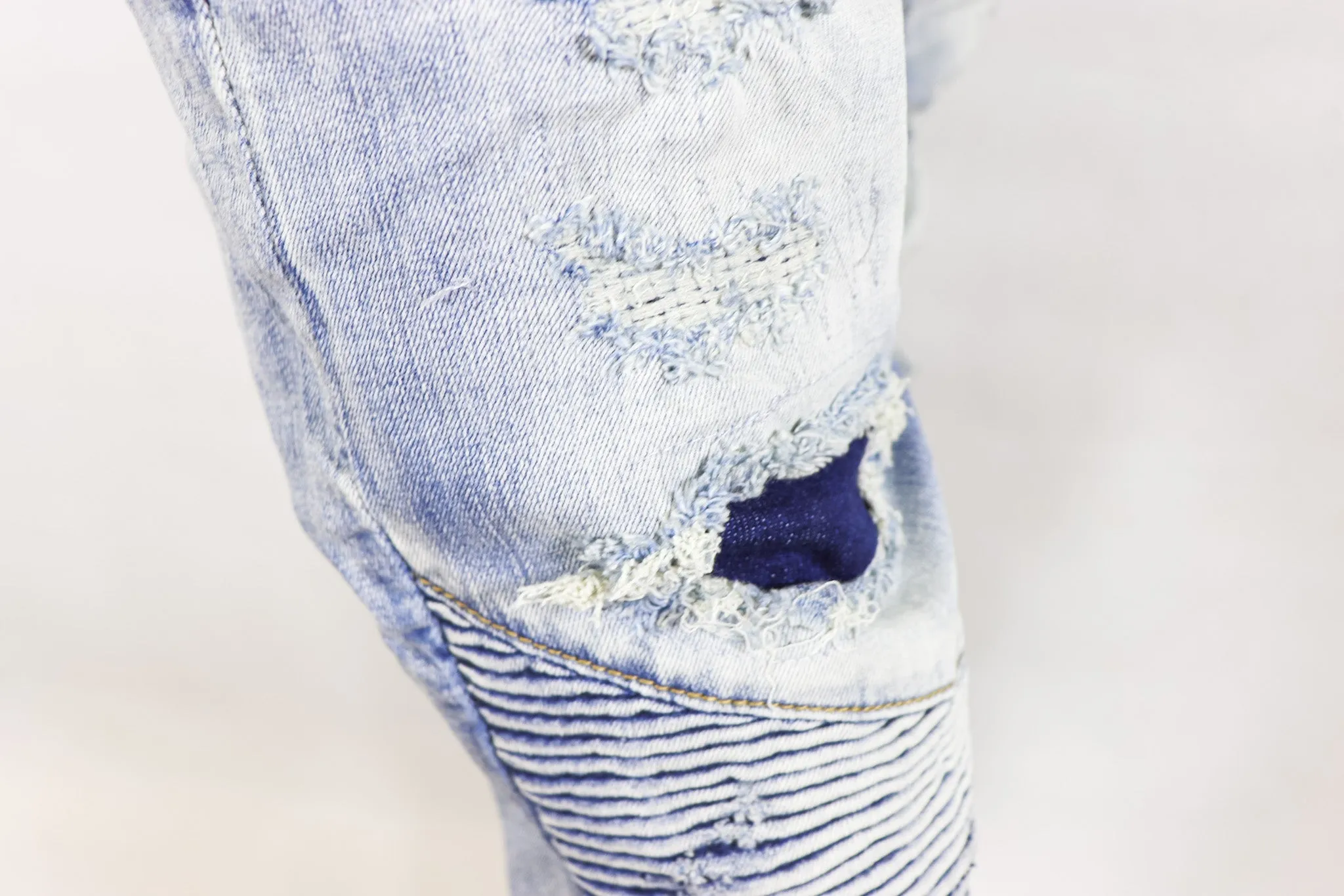 Obispo Biker Jeans-Light Blue