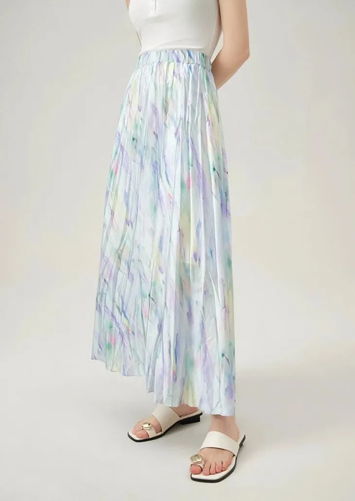 OIL PAINT LONG SKIRT