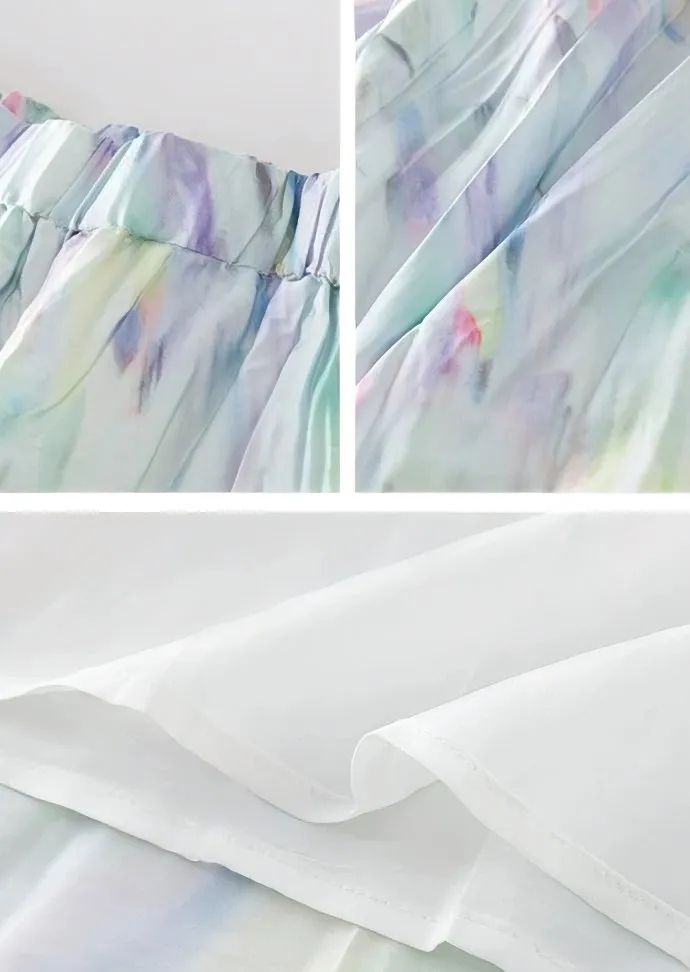 OIL PAINT LONG SKIRT