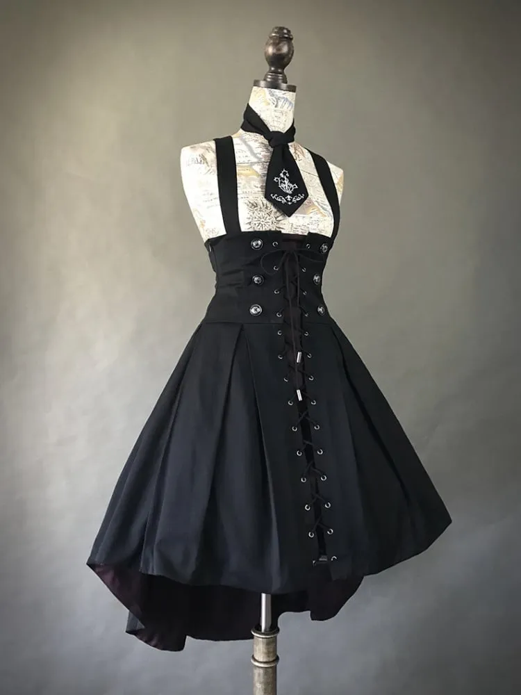Plus Size Friendly- Hi-lo Skirt Under-bust High Waist Skirt