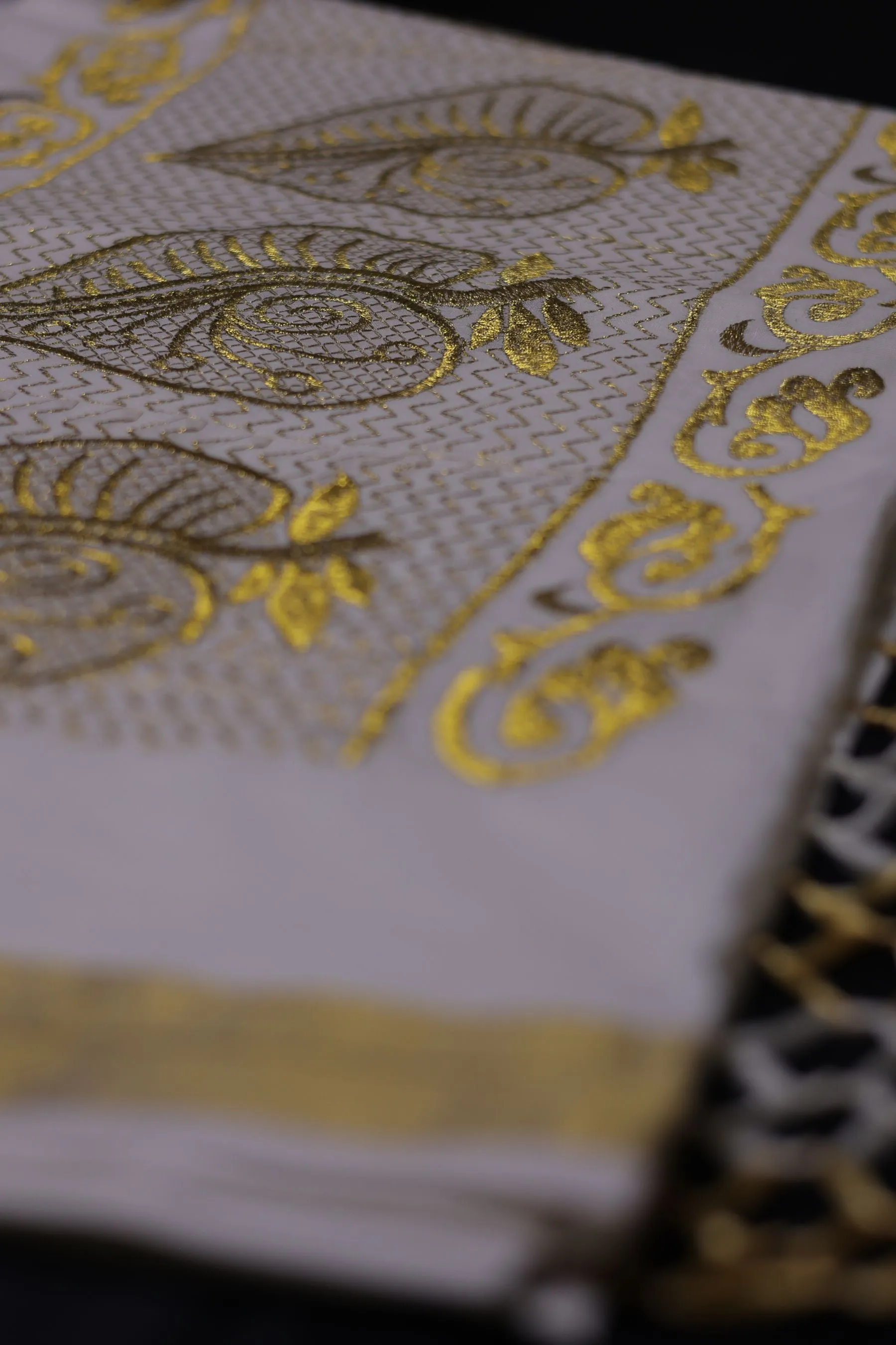 Premium Kerala Cotton Saree with Embroidery and Copper Zari Border