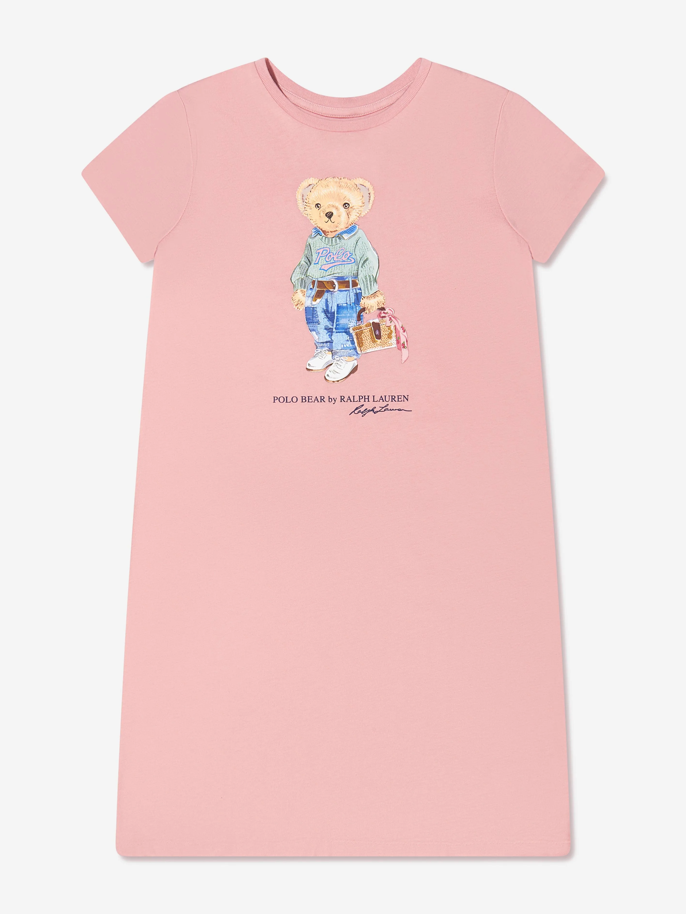 Ralph Lauren Girls Polo Bear Logo Dress