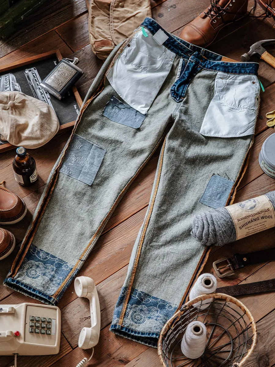 RELAXED PRE-DISTRESSED JEANS