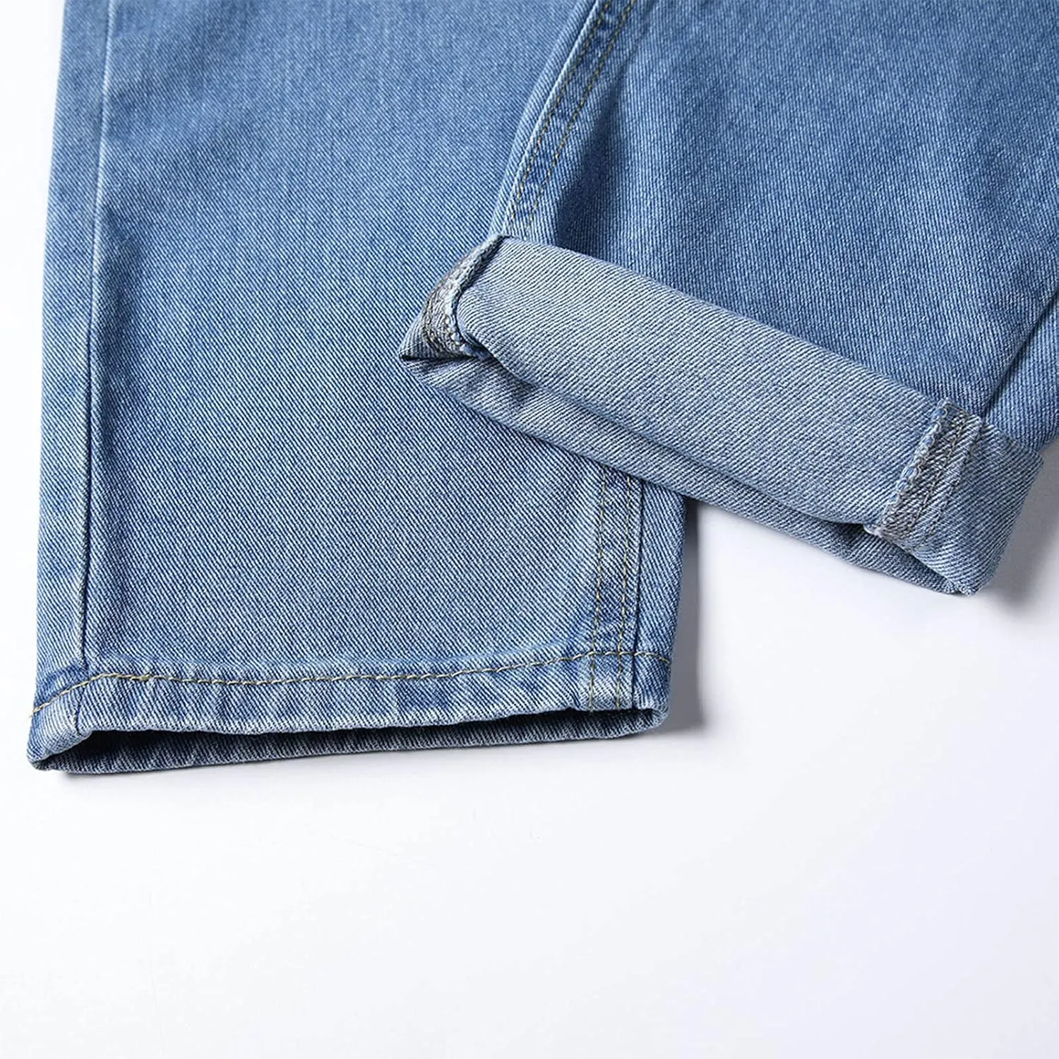 Solid Pocket Jeans Fashion Fly Casual Straight Pants Trousers Zipper Denim Men's Mens 550 Relaxed Fit Jeans