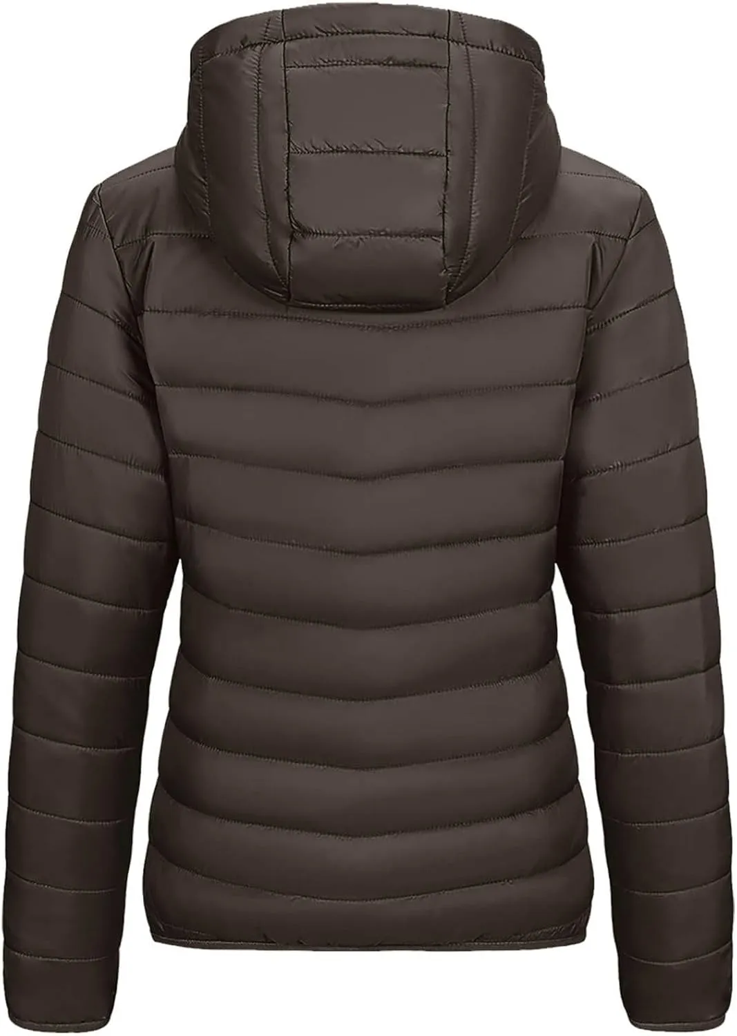 Uillui Women's Packable Ultra-Light Down Jacket Hooded Quilted Puffer Jacket Zippered Pockets Water-Resistant Winter Coats