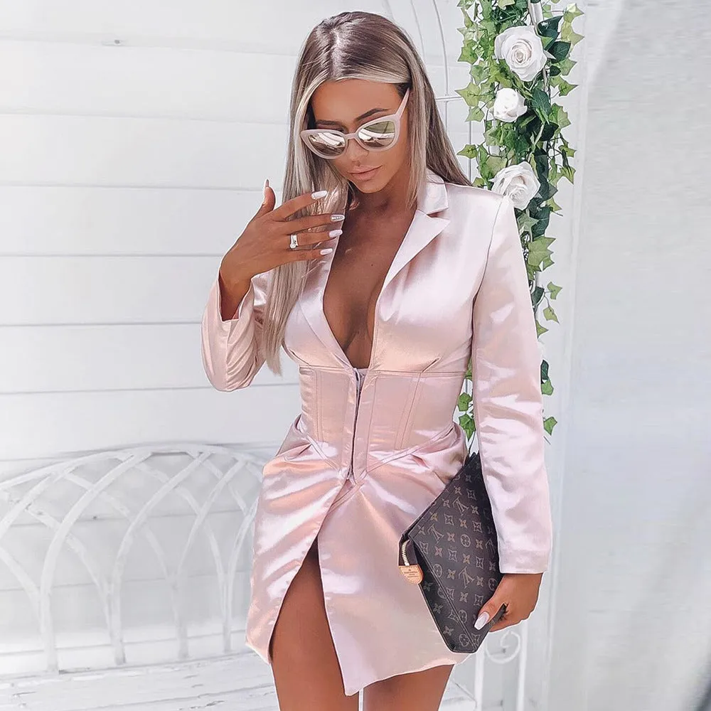V-neck waist skirt