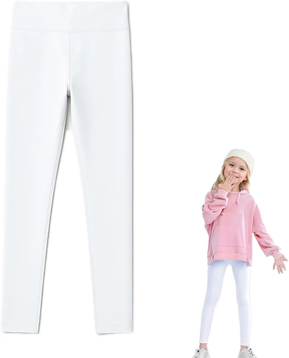 WEONEDREAM Girls Stretchy Leggings Toddler Girls Long Pants Spandex Leggings for Athletic Yoga Biking Dance