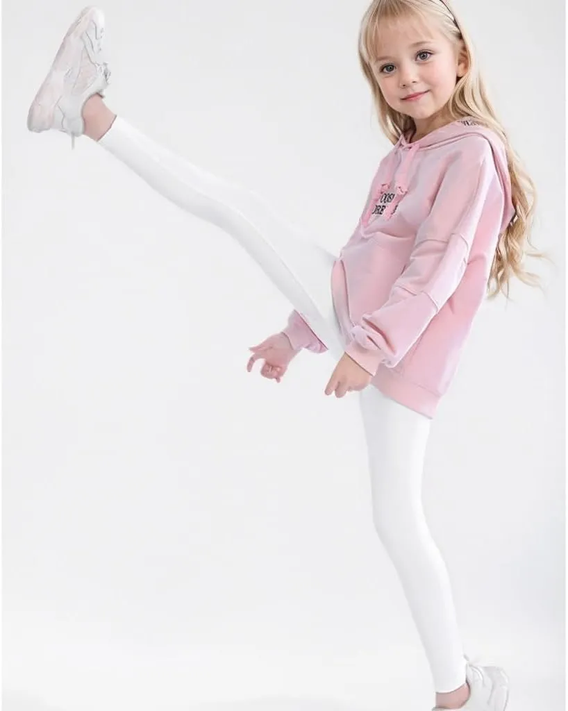 WEONEDREAM Girls Stretchy Leggings Toddler Girls Long Pants Spandex Leggings for Athletic Yoga Biking Dance