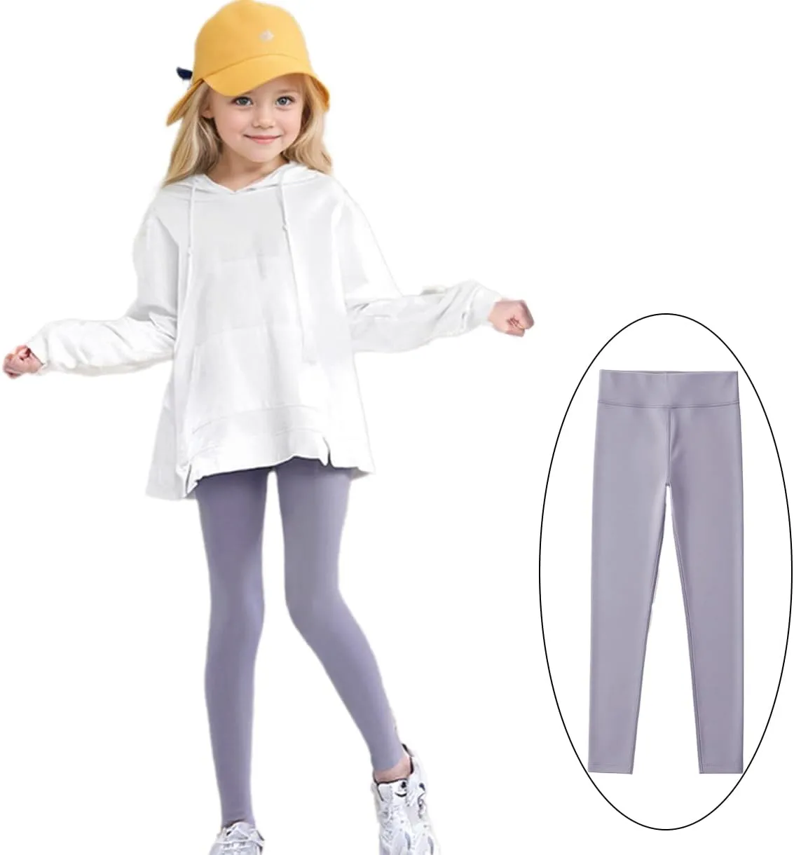 WEONEDREAM Girls Stretchy Leggings Toddler Girls Long Pants Spandex Leggings for Athletic Yoga Biking Dance