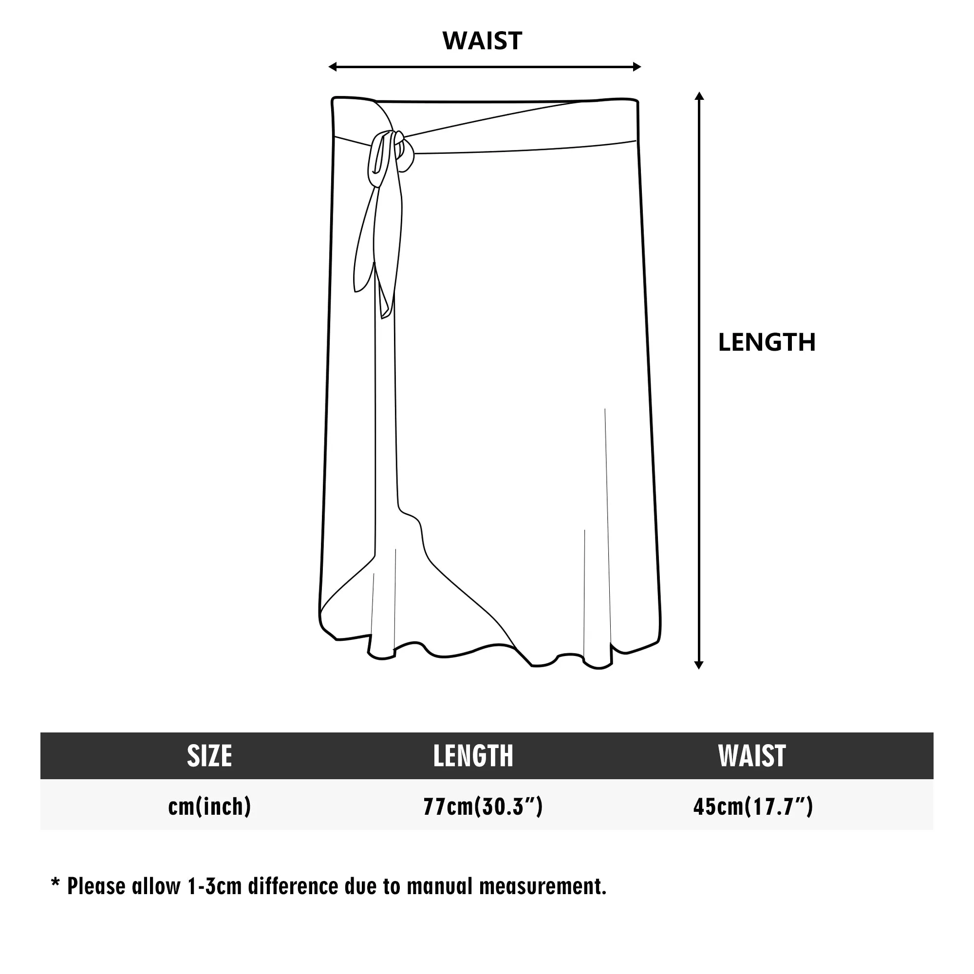 Womens Dark Tan Swimsuit Cover Up Ruffle Tie Side Beach Sarong Wrap Maxi Skirt