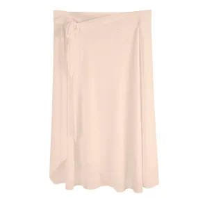 Womens Dark Tan Swimsuit Cover Up Ruffle Tie Side Beach Sarong Wrap Maxi Skirt