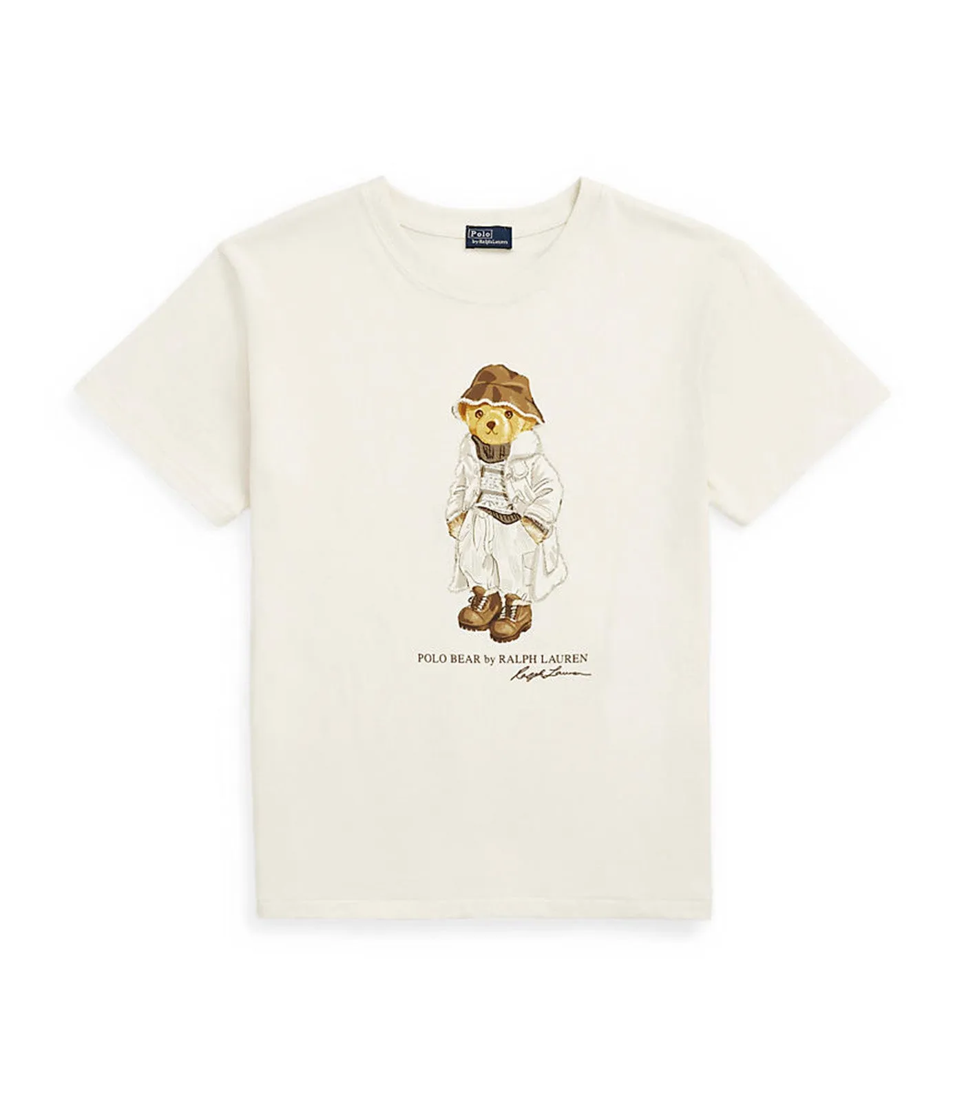 Women's Polo Bear Logo Cotton Jersey Tee Deckwash White