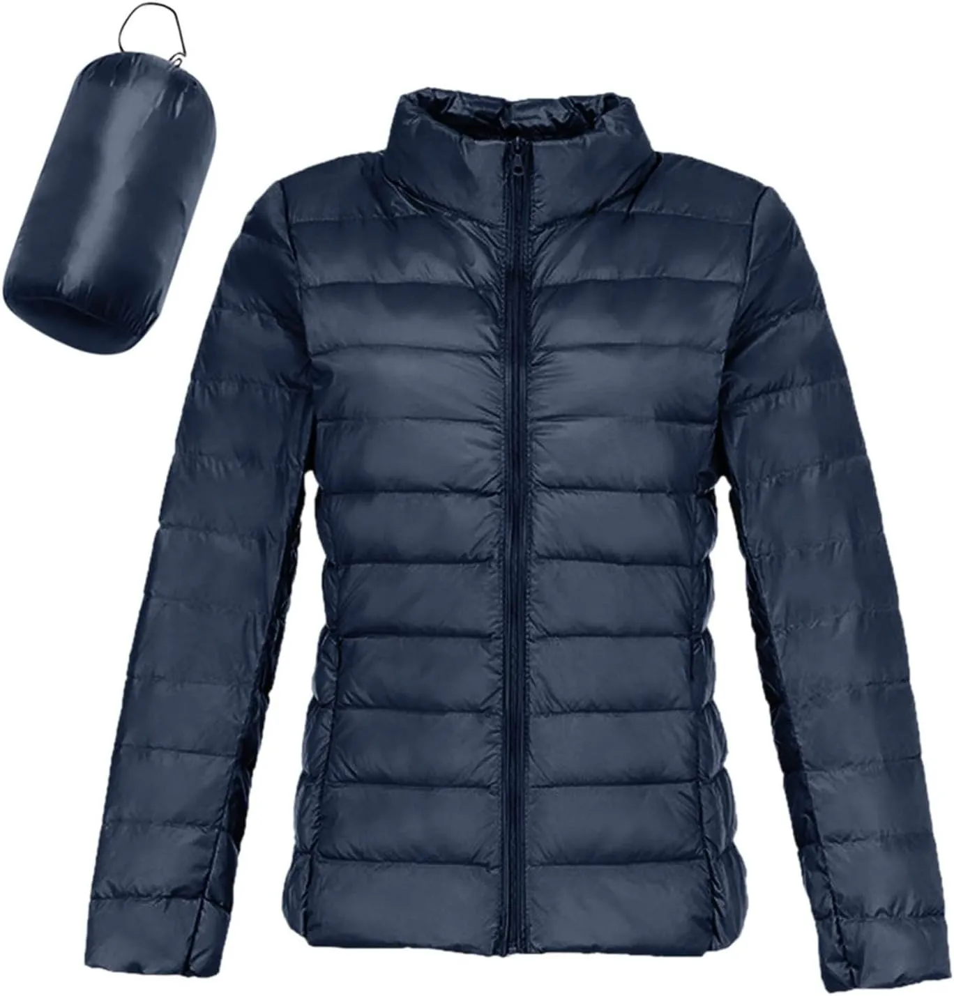 Women's Short Down Coats Packable Puffer Jacket Hooded Winter Ultra Light Quilted Winter Coats with Pockets Outerwear
