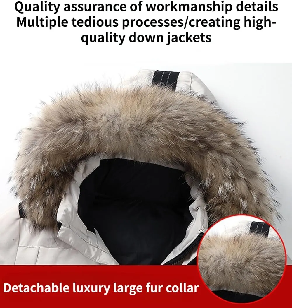 Women's Winter Down Jacket Loose Casual Quilted Puffer Coat Warm Hooded Soft Breathable Slim Fit Outerwear