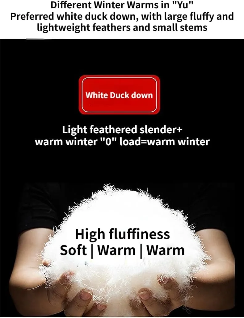 Women's Winter Down Jacket Loose Casual Quilted Puffer Coat Warm Hooded Soft Breathable Slim Fit Outerwear