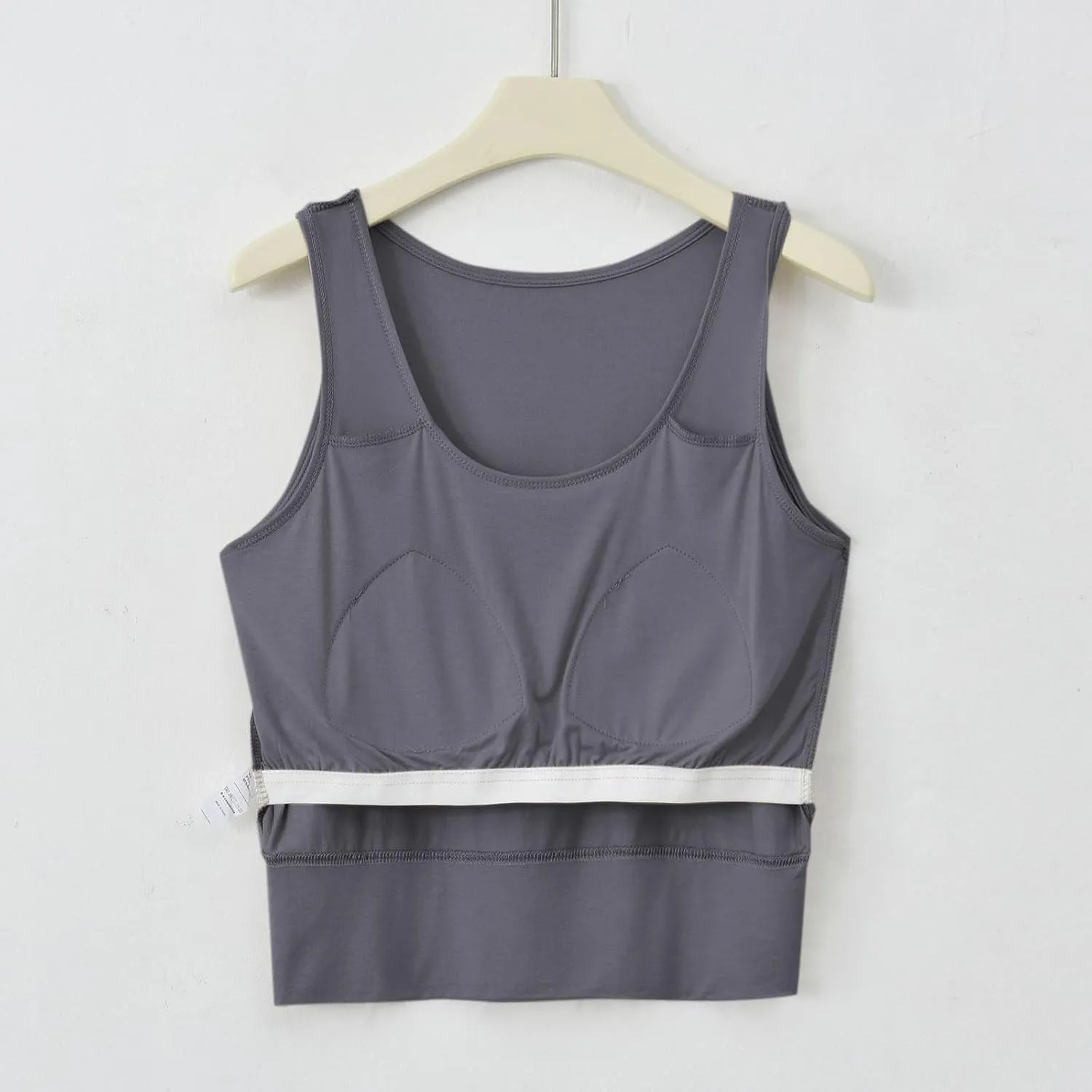 Workout Crop Tank Tops for Women with Chest Pad Casual Sports Fitness Yoga Shirts Summer Seamless Breathable Blouse
